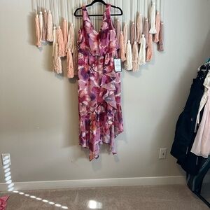 Xscape Pink and Purple High Low Dress size 6 NWT